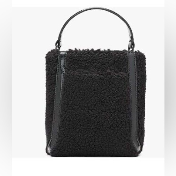 CALVIN KLEIN Astatine sherpa and patent leather top handle mini crossbody -Black - Picture 3 of 9